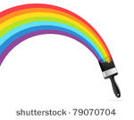 rainbow brush. abstract...