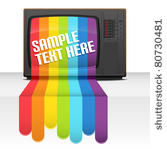 tv rainbow. abstract vector...