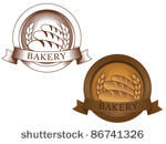 fictional bakery logo. vector...