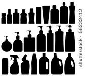 bathroom silhouette set vector
