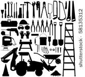 construction tool silhouette...