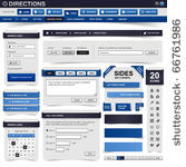 web design element blue