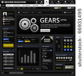 web design element frame dark...