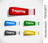 tag sticker label plaster shadow
