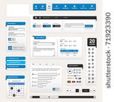 web design element blue