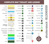 map icon legend symbol sign...