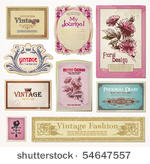 set of vector vintage tags