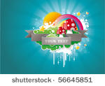 cute cartoon mushrooms with ...