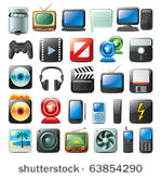 multimedia icon set