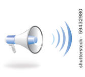 blue loudspeaker  loud speaker  ...