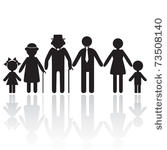 people silhouette family icon....