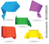paper origami speech bubble....