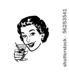 martini toast   retro clip art