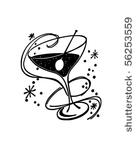 cocktail glass   retro clip art