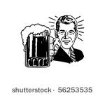 retro beer guy   clip art