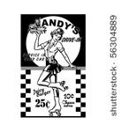 carhop with rollerskates   ad...