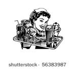 retro diner waitress   retro...