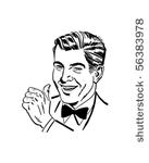 man with thumbs up   retro clip ...