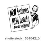 showcard girl   retro clip art