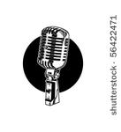 microphone   retro clip art