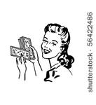 money gal   retro clip art