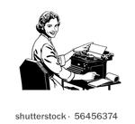 retro secretary   retro clip art