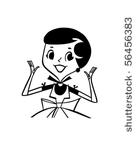 happy housewife   retro clip art