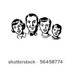 family group   retro clip art