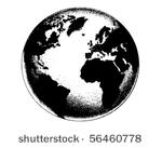 world globe   retro style...
