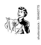 lady with blouse   retro clip...
