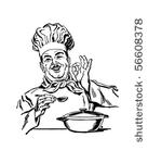 italian chef   retro clip art