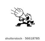 megaphone man   retro clip art