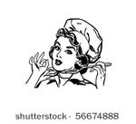 lady chef   retro clip art