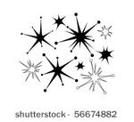 retro stars 9   clip art