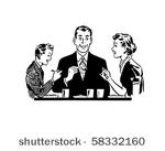 family dining   retro clip art