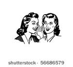 gossiping women   retro clip art