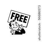 man with sign   retro clip art