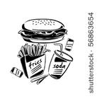 burger  fries   soda   retro...