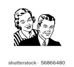 retro couple   clip art