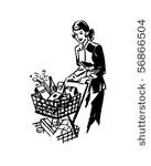 thrifty shopper   retro clip art