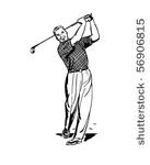 golfer 2   teeing off   retro...