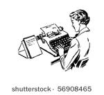 typist   retro clip art