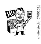 mister grocer   retro clip art