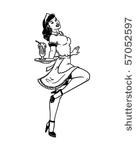 sexy server   retro clip art