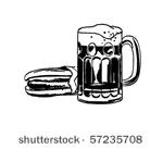 hot dog and root beer   retro...