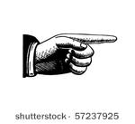 pointing hand 2   retro clip art