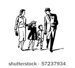 retro family   clip art