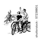 biking is fun    retro clip art