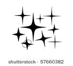 retro stars 5   retro clip art