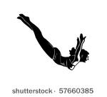 swan dive   retro clip art